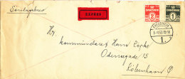 Denmark Cover SUNDAYLETTER Sent Express Fredericia 3-10-1953 To Copenhagen With Postage 3 öre ???????? - Briefe U. Dokumente