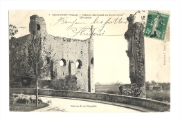 Cp, 86, Chauvigny, Château Baronnial Ou Des Evêques, Voyagée 1911 - Chauvigny