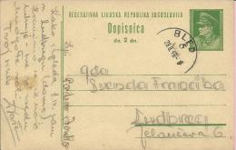 Carte Postale - Bled, 28.8.1949., Yugoslavia - Brieven En Documenten