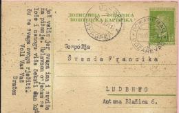 Carte Postale - Požarevac - Ludbreg, 1953., Yugoslavia - Brieven En Documenten