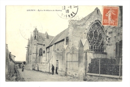 Cp, 86, Loudun, Eglise St-Hilaire Du Martray, Voyagée 1916 - Loudun