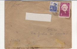 A2286 - ROMANIA Affrancatura Mista Su Busta  VG Bucarest-Torino 1958 - Marcophilie