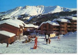 Val Morel (Valmorel) : Place Du Morel En Hiver Animée Terrasse - N°BK 6 Coll Ours Bleu - Valmorel