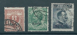 Italian Colonies 1912 Greece Aegean Islands Egeo Karki Carchi No 1,2,8 Used Signed CV42€ T0193 - Egée (Carchi)