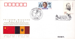 CHINE - MOLDAVIA COVER FDC 2002 - 2010-2019