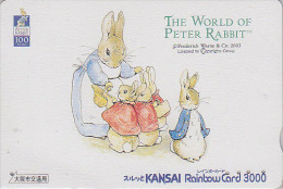 RARE Carte Japon - PIERRE LAPIN / Maman & Petits - PETER RABBITJapan Card - KANINCHEN Karte / Beatrix Potter - 252 - Lapins