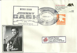 USA. Johnny Cash, Chanteur, Guitariste Et Auteur-compositeur De Musique Country Américain, Une Enveloppe Souvenir - Zangers