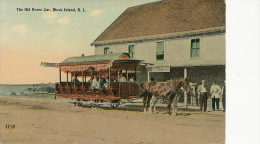 Block Island The Old Horse Car Tramway Tram Edit H. Seddon Rhode Island Attelage Cheval - Sonstige & Ohne Zuordnung