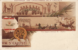 ROMA  /  Souvenir Des Catacombes De ST. CALLISTE - Cartolina Fine ´800 - Museos