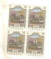 Francobolli Italia-quartina -palermo -1973 - Blocs-feuillets