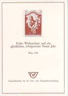 1056z13: Österreich 1978 Blanko- Weihnachtskarte Der Post, ANK 175.- €, RRR - Errores & Curiosidades