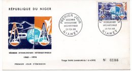 NIGER. N°173 Sur Enveloppe 1er Jour (FDC) De 1966. Hydrologie . - Agua