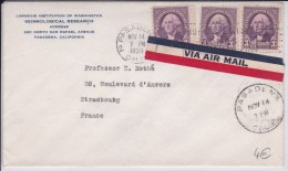 USA - 1936  - POSTE AERIENNE - ENVELOPPE AIRMAIL De PASADENA ( CALIFORNIE ) - - 1c. 1918-1940 Lettres