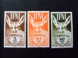 IFNI  Año 1951 --  Dia Del SELLO COLONIAL - FAUNA - Edifil Nº 76 / 78 **MNH  --  Yvert & Tellier Nº 57 / 59 ** MNH - Ifni