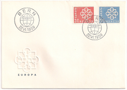 Suisse - 1959 - Premier Jour, Europa, 22-6-59 - 1959