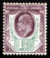 GREAT BRITAIN 1902 EDWARD VII 1-1/2d MH HR VF OG SC# 129/SG#224 CV£40,00 (DEB01) - Unused Stamps