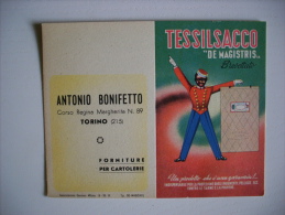 Calendarietto TESSILSACCO "De Magistris" 1952. Antonio Bonifetto "Forniture Per Cartolerie" TORINO - Kleinformat : 1941-60