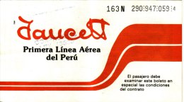 FAUCETT  /  Ticket _ Biglietto Aereo - Wereld