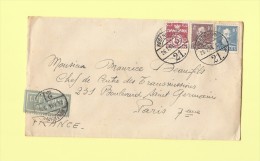 Danemark - Copenhague - Lettre Par Avion Destination France - 1948 - Covers & Documents