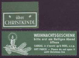 1105x: Österreich, Christkindl- Leitzettel Plus Geschenkskleber, Feinst ** - Personalisierte Briefmarken