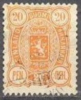 1889-1900 Three-Numbered 20 Penni 14x13 Mi 30B / Facit 30 / Sc 62 / YT 31B Used / Oblitéré / Gestempelt [lie] - Gebraucht