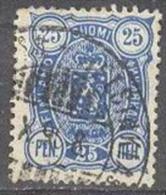 1889-1900 Three-Numbered 25 Penni 14x13 Mi 31B / Facit 31 / Sc 63 / YT 32B Used / Oblitéré / Gestempelt [lie] - Gebruikt