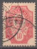 1901-03 1st Letterpress Issue 10 Penni 14,25x14,75 Mi 57BI / Facit 57I / Sc 72 / YT 57 Used/ Oblitéré / Gestempelt [lie] - Gebraucht