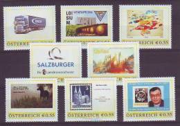 1106l: Steckkarte- Lot Mit Guten Personalisierten Marken (mit €- Zeichen) - Personalisierte Briefmarken