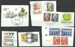 DENMARK Dänemark Danmark Cover Cut Out With Stamps + Nice Cancels 2011 - Gebruikt