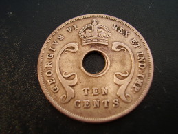 BRITISH EAST AFRICA USED TEN CENT COIN BRONZE Of 1945 SA - George VI. - Colonie Britannique