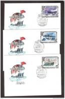 Polar Philately 1984 USSR 3 Stamps 3  FDC Mi 5376-78 50th Anniv. Of Chelyuskin Voyage.Ship "Chelyuskin" And His Route - Poolshepen & Ijsbrekers