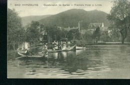 Litho Bad Harzburg Gondelteich Im Garten V. Riecke's Hotel Zur Linde 15.8.1913 - Bad Harzburg