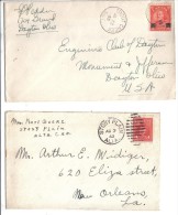 BOL973 - GRAN BRETAGNA , Due Lettere Commerciale Per Gli USA - Postal History