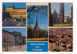 Carte Postale TORINO ITALIE MULTI VUES PALAIS ROYAL MOLE ANTONELLIANA  DOME PALAIS CARIGNANO  TURIN - Mole Antonelliana