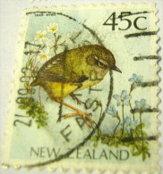 New Zealand 1991 Rock Wren Bird 45c - Used - Used Stamps