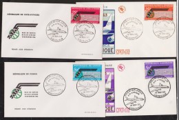 COTE D IVOIRE+CONGO+GABON+MAURITANIE   FDC   AVIONS    Réf 4057 - Africa