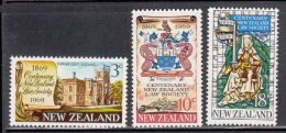New Zealand MNH Scott #422-#424 Set Of 3 Centenary Of New Zealand Law Society - Ungebraucht