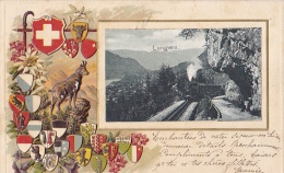 OW4  --   LUNGERN  --  CHEMIN DE FER   --  PRAGE KARTE   --  1905  --  JUGENDSTIL - Lungern