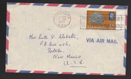 Barbados 1966 Airmail Cover To USA Brain Coral - Barbados (1966-...)