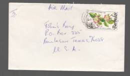 Barbados 1991 Airmail Cover To USA Prickly Sage Flower - Barbados (1966-...)