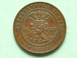 1858 - 1 Cent / KM 307.2 ( For Grade, Please See Photo ) !! - Dutch East Indies