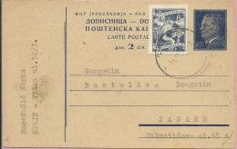 Carte Postale - Split, 18.4.1954., Yugoslavia - Lettres & Documents