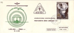 YOUGOSLAVIE-JUGOSLOVENSKI AEROTRANSPORT-LJUBLJANA-ZURICH LE 19-11-1970. - Luchtpost