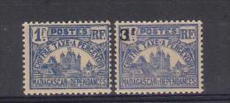 Madagascar Y/T  Nr  Due 16*, 19** (a6p8) - Postage Due