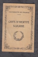 Carte Ancienne Scolaire D'identité - Université De France - Ecole Saint Sulpice à Paris 6e - 1941 / 1942 - Diplomas Y Calificaciones Escolares