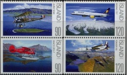 2009 - ISLANDA / ICELAND - AEREI - 4 VALORI DA LIBRETTO. MNH - Unused Stamps