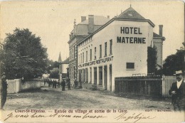 Court-Saint-Etienne : Entrée Du Village Et Sortie De La Gare  ( 1905 ) - Court-Saint-Etienne