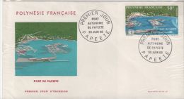 Fdc 1966 Port Autonome De Papeete - Brieven En Documenten