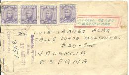 CARTA 1971 CERTIFICADA A VALENCIA     ESCANER - Lettres & Documents