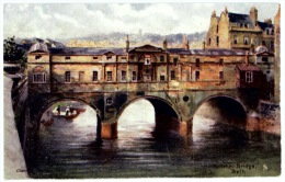 Puteney Bridge, Bath, Somerset -  Artist Signed Charles Flowers - Bath